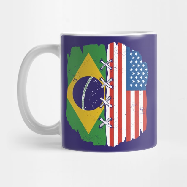 Proud Brazilian American Heritage // Brazil & USA Flags by Now Boarding